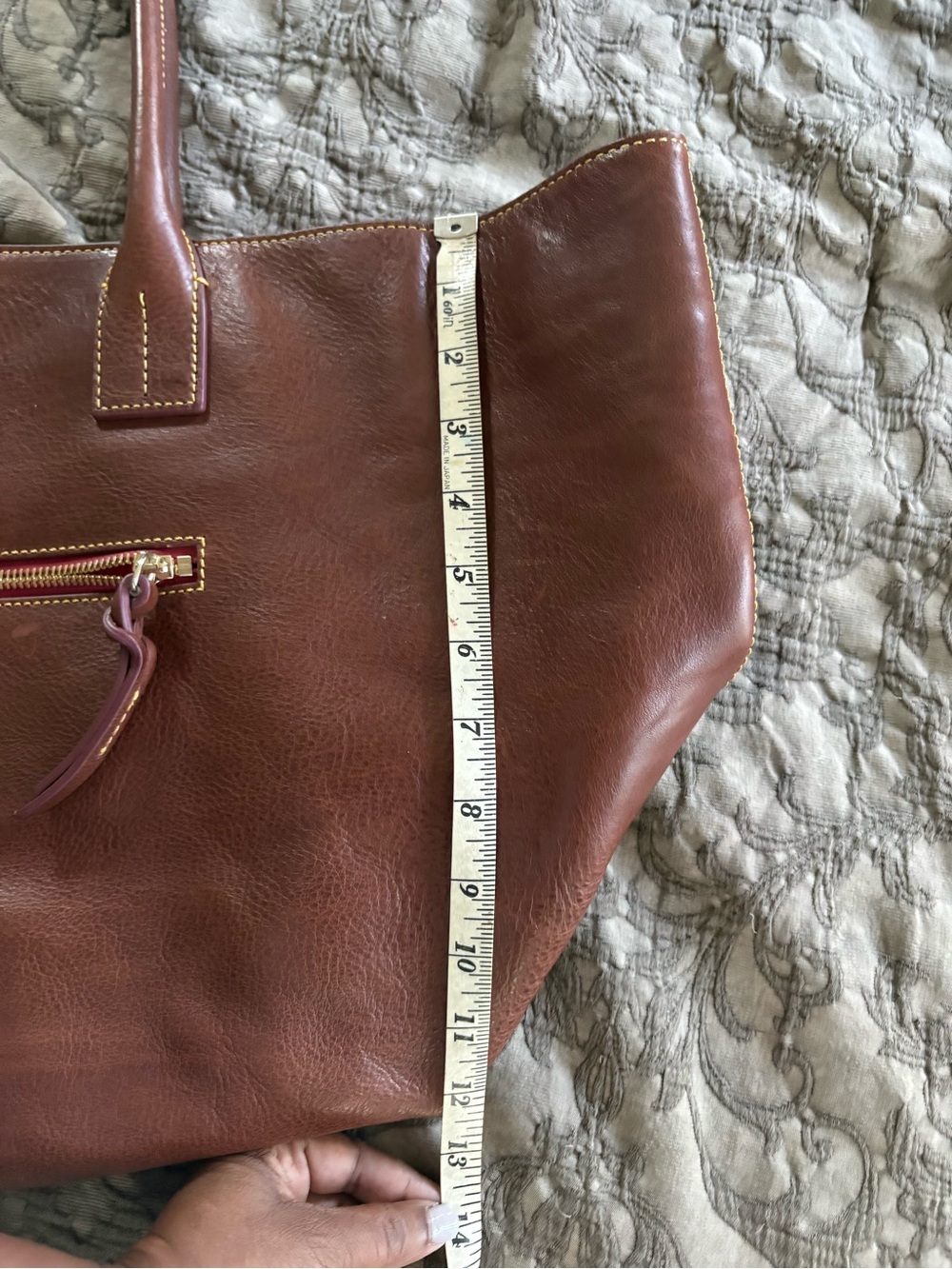 Dooney & Bourke Chestnut Brown Large Leather Shoulder Tote - Picture 13 of 13